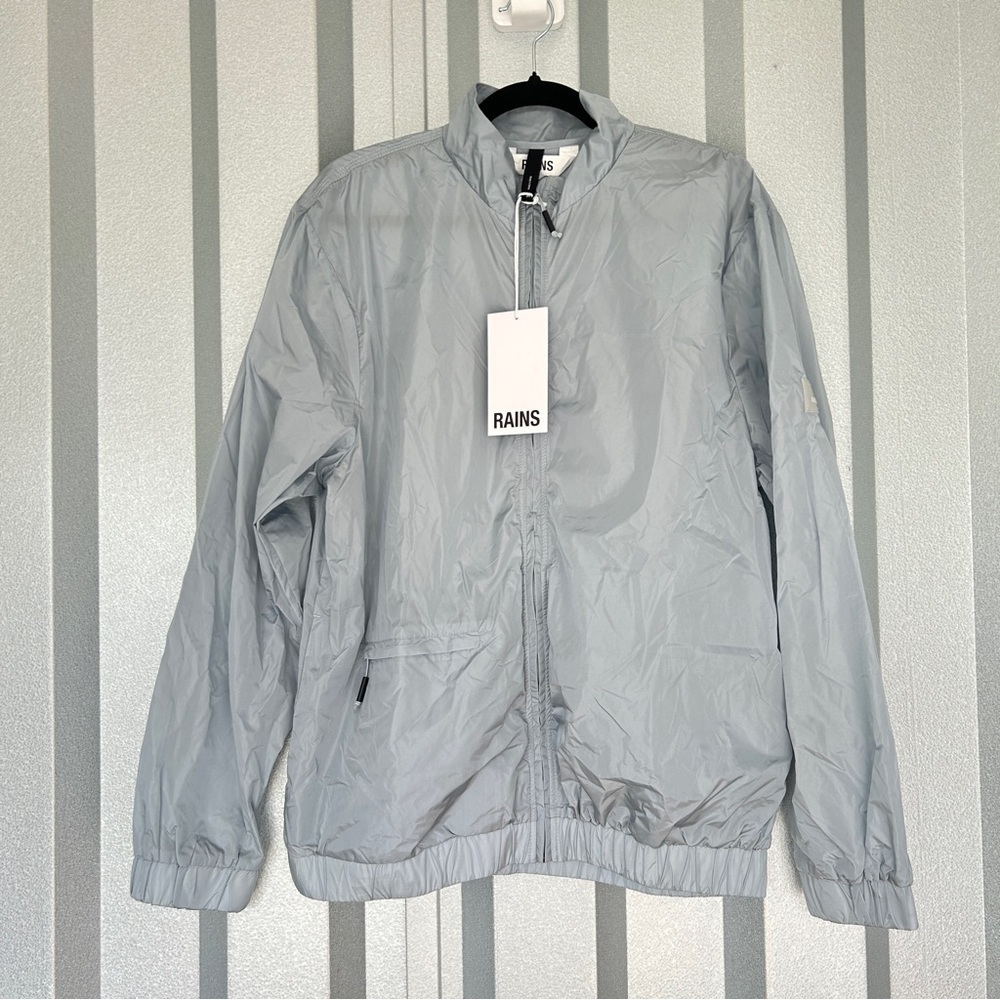 NWT [Rains] Unisex Track Jacket - Sky - Picture 6 of 12